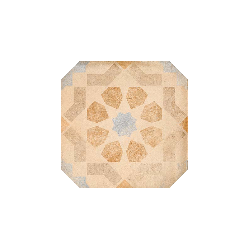 Echantillon - Echantillon carrelage imitation carreaux ciment vieilli 20x20cm Turgis Multicolor