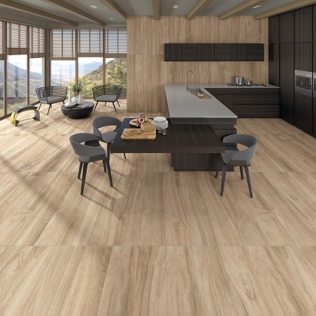Imitation parquet - Carrelage effet bois 19,4x120 cm BELICE R NATURAL