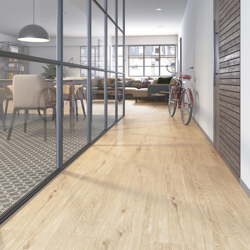 Imitation parquet - Carrelage effet bois 19,4x120 cm KOKKOLA R CREMA