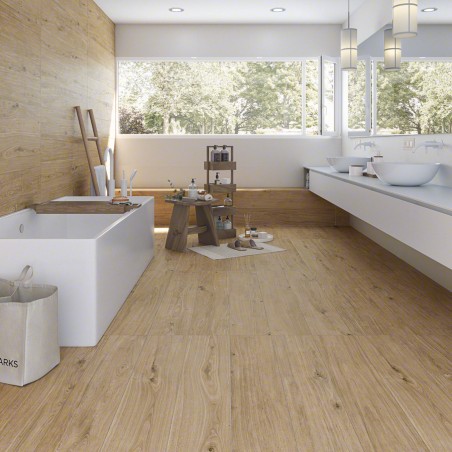 Imitation parquet - Carrelage effet bois 19,4x120 cm KOKKOLA R AVELLANA