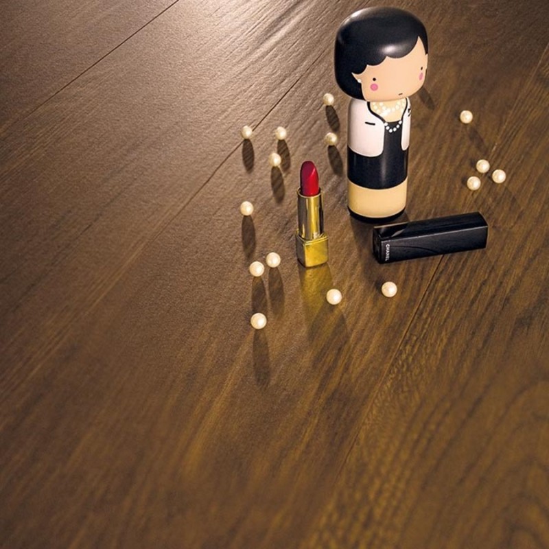 Imitation parquet - Carrelage effet bois 19,4x120 cm OTTAWA R MARRON