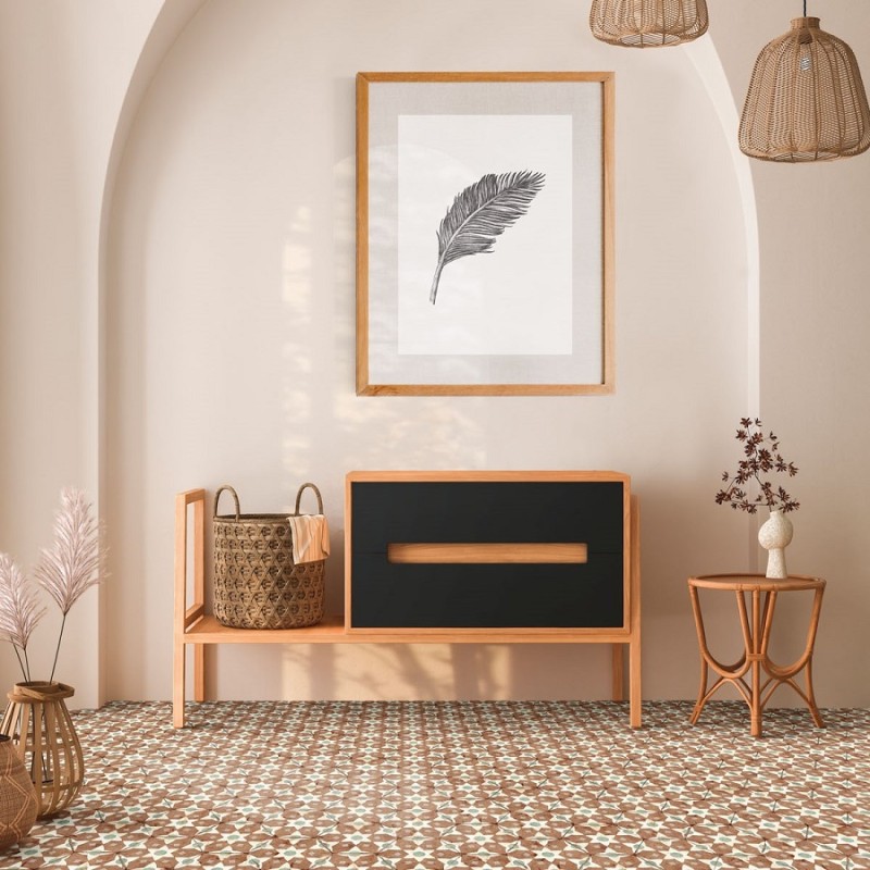 Carrelage hexagonal - Carrelage imitation carreaux ciment 21x25 cm YASMINE