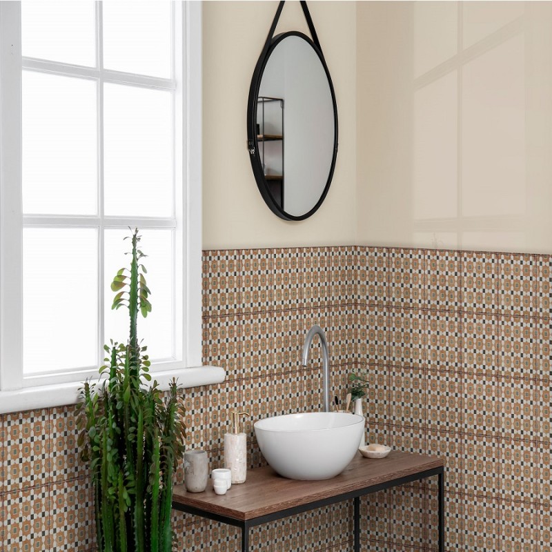 Carreaux ciment - Carrelage TESSIA 20x20 cm effet carreaux ciment vieilli