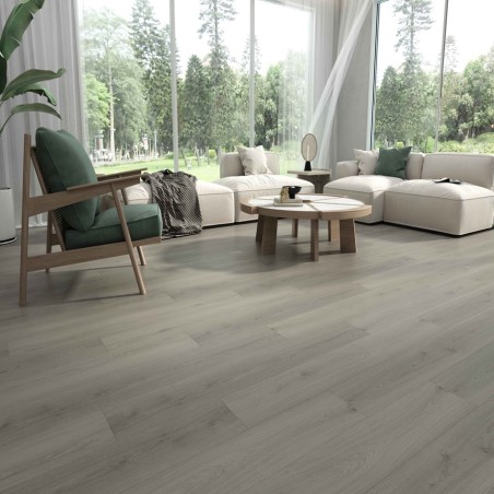 Lame PVC clipsable - Sol pvc rigide à clipser spc 18,4x122 cm ESSENTIEL GRIS