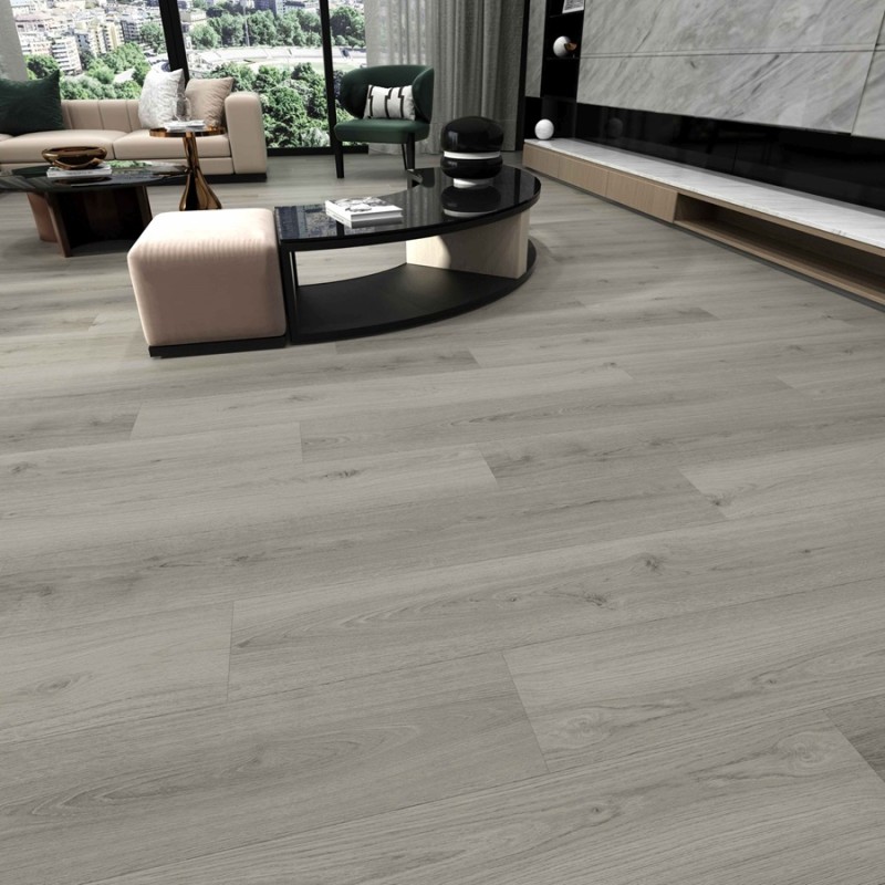 Lame PVC clipsable - Sol pvc rigide à clipser spc 18,4x122 cm ESSENTIEL GRIS