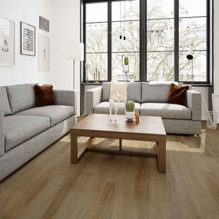 Lame PVC clipsable - Sol pvc à clipser 17,8x123,5 cm CONFORT BEIGE