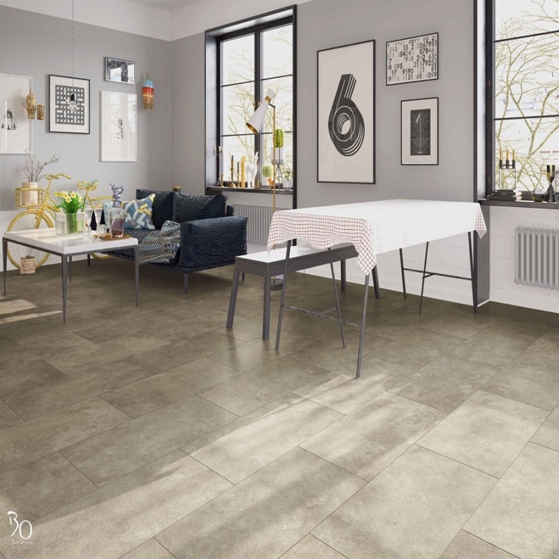 Dalle PVC clipsable - Dalle pvc à clipser 40,5x81 cm LOFT BEIGE