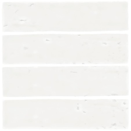 Echantillon - Echantillon Carrelage effet zellige 6x20 cm LAUREL CLAY WHITE