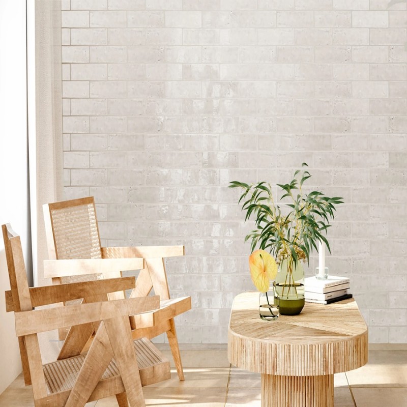 Zellige - Carrelage effet zellige 6x20 cm LAUREL CLAY GREY