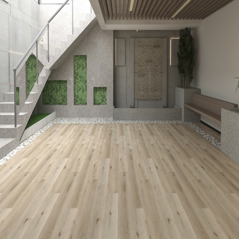 Lame PVC clipsable - Sol pvc rigide à clipser spc effet bois 18,2x122 cm NOYER HAYA