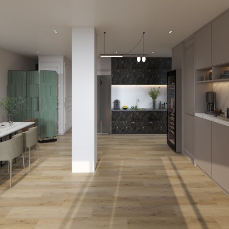 Lame PVC clipsable - Lame pvc clipsable effet bois 18,2x122 cm SAPIN BEIGE