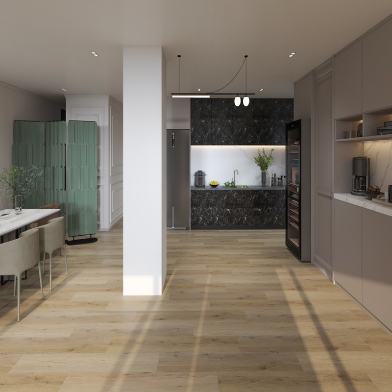 Lame PVC clipsable - Lame pvc clipsable effet bois 18,2x122 cm SAPIN BEIGE