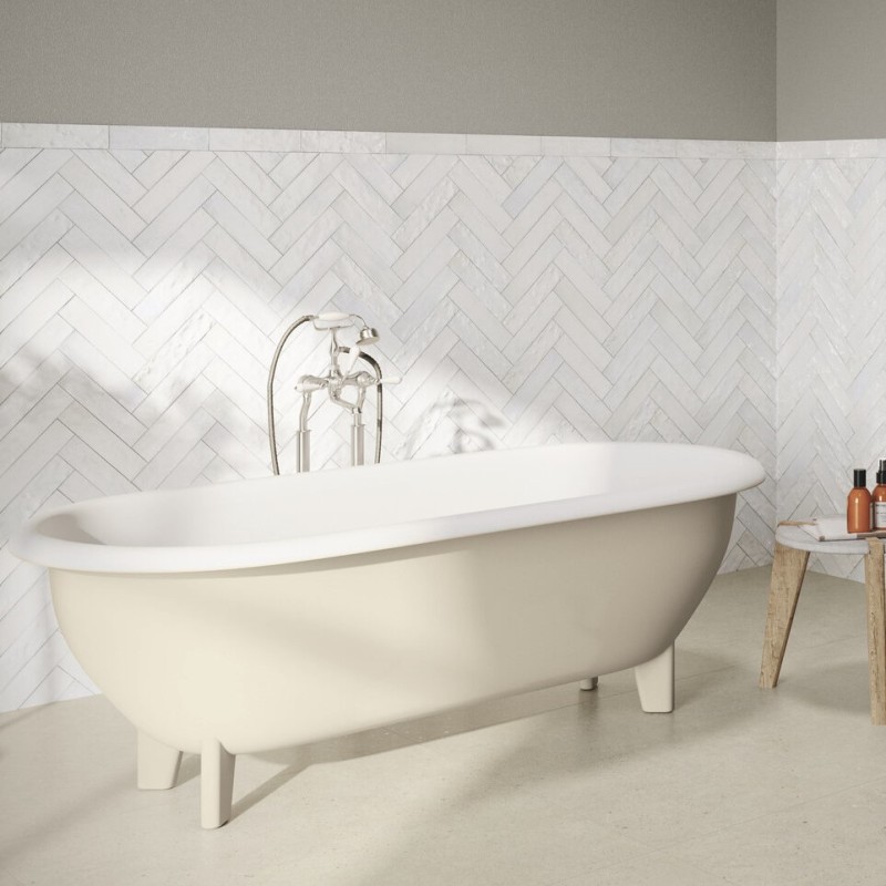 Zellige - Carrelage effet zellige 6x24,6 cm SOROLLA WHITE