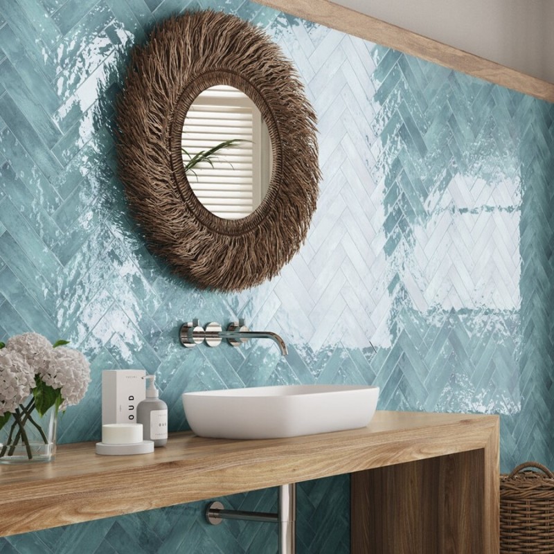 Zellige - Carrelage effet zellige 6x24,6 cm SOROLLA AQUA