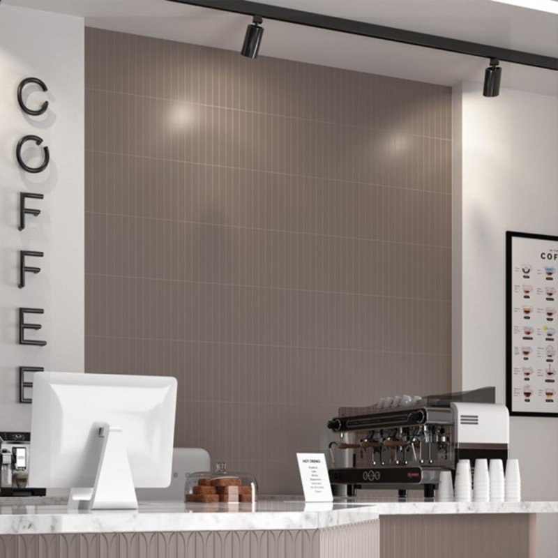 Zellige - Carrelage effet zellige 5x40 cm HOPP TAUPE