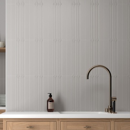 Zellige - Carrelage effet zellige 5x40 cm HOPP GREY