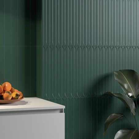 Zellige - Carrelage effet zellige 5x40 cm HOPP BRO LAUREL GREEN