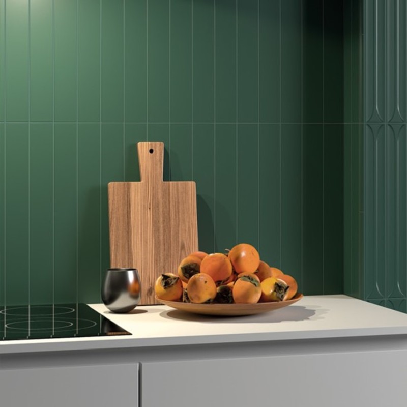 Zellige - Carrelage effet zellige 5x40 cm HOPP LAUREL GREEN