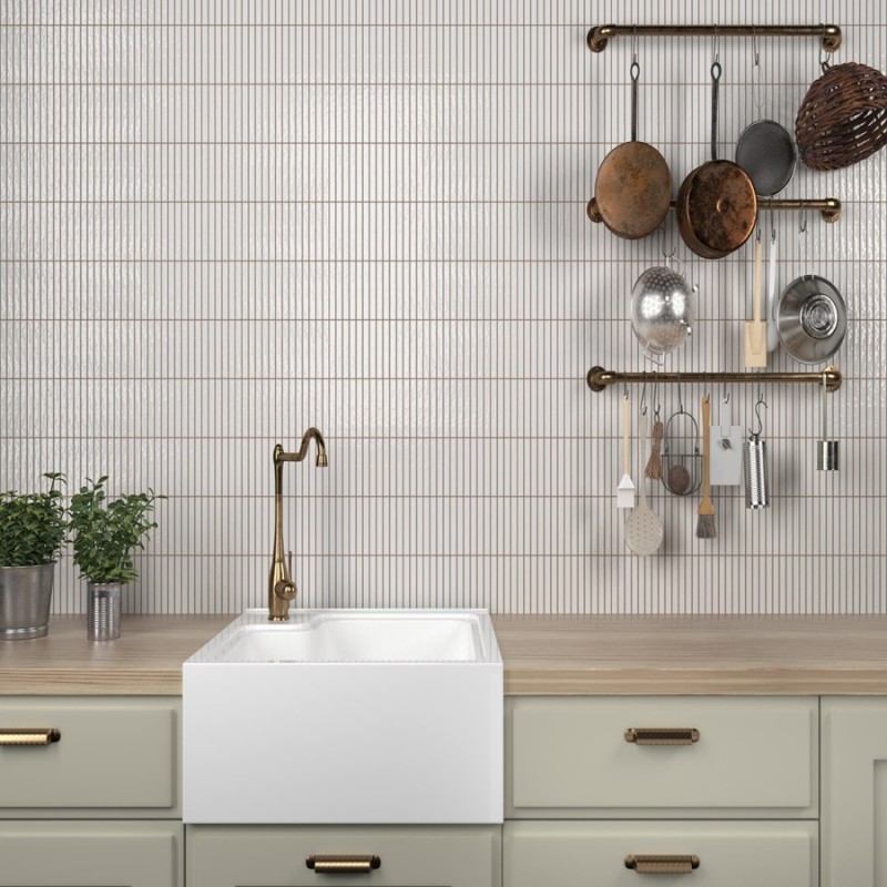 Carrelage 3D relief - Carrelage 3D DECO KIT KAT SNOW GLOSSY 11,5x23,1 cm