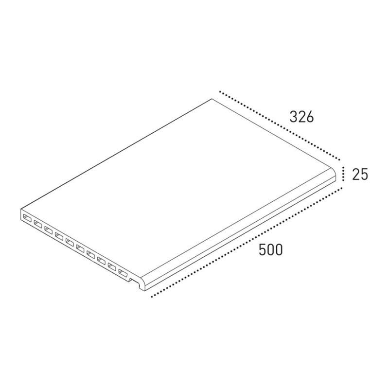 Margelles - MARGELLE RIVIERA LIGHT 33x50x2,5 cm
