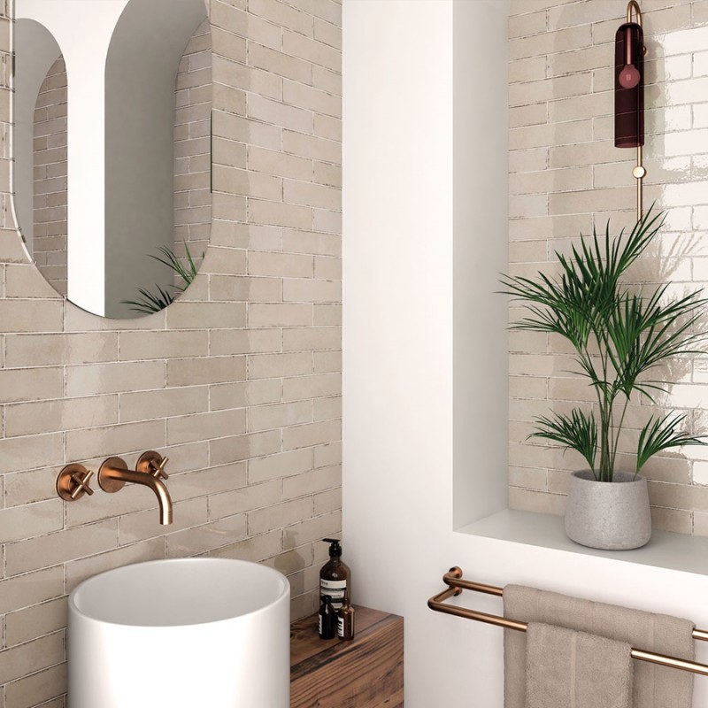 Zellige - carrelage imitation zellige 6x24.6 cm OATMEAL