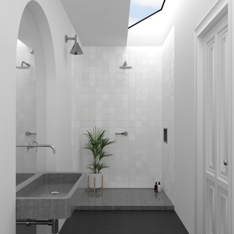 Zellige - carrelage effet zellige 13,2x13,2 cm RIVIERA BLANC