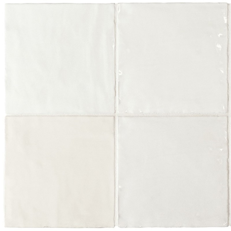 Zellige - carrelage effet zellige 13,2x13,2 cm RIVIERA BLANC