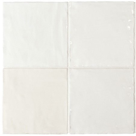Echantillon - echantillon carrelage imitation zellige 13,2x13,2 cm MAJESTIC BLANC