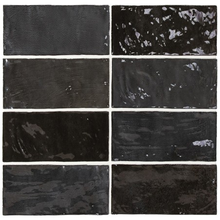 Echantillon - echantillon carrelage imitation zellige 6,5x20 cm MAJESTIC TOURMALINE