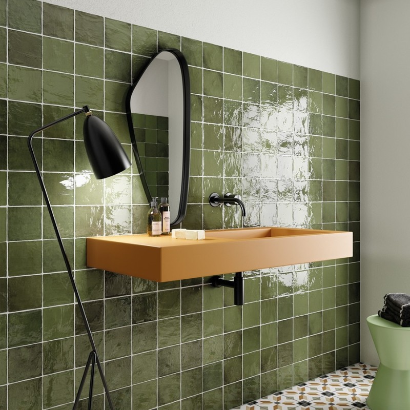 Zellige - carrelage effet zellige 13,2x13,2 cm MAJESTIC GREEN