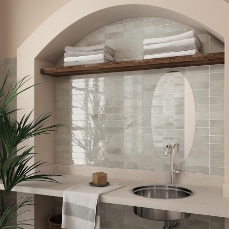 Zellige - carrelage effet zellige 6,5x20 cm MAJESTIC LIGHT GREEN