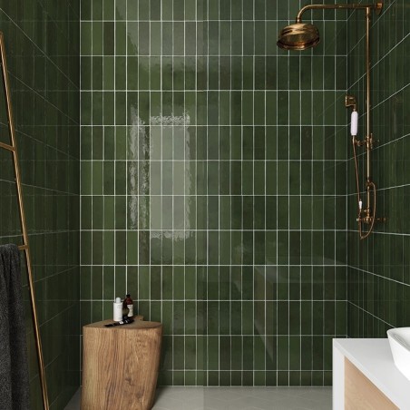 Zellige - carrelage effet zellige 6,5x20 cm MAJESTIC GREEN