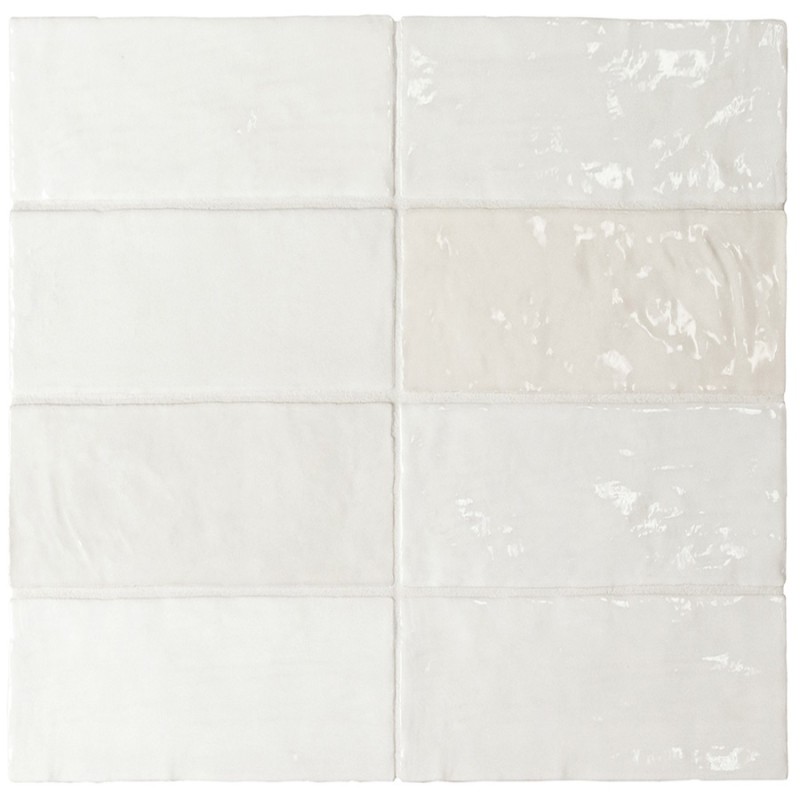 Zellige - carrelage effet zellige 6,5x20 cm MAJESTIC BLANC