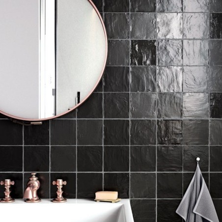 Zellige - carrelage effet zellige 10x10 cm MALLORCA BLACK