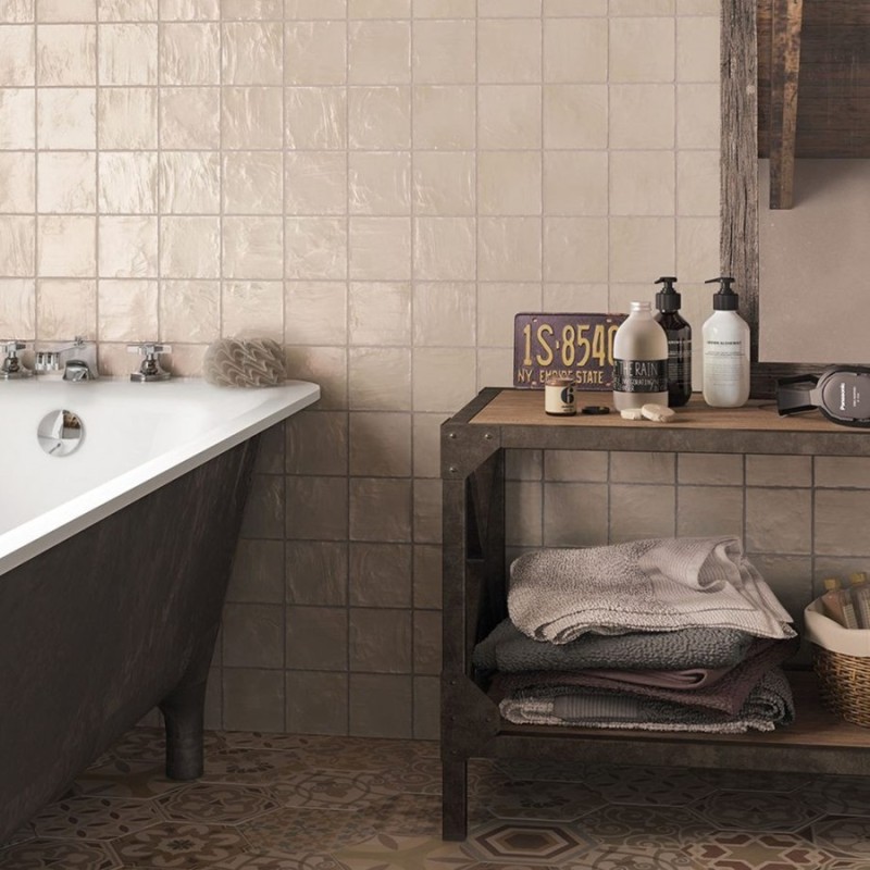 Zellige - carrelage effet zellige 10x10 cm MALLORCA CREAM