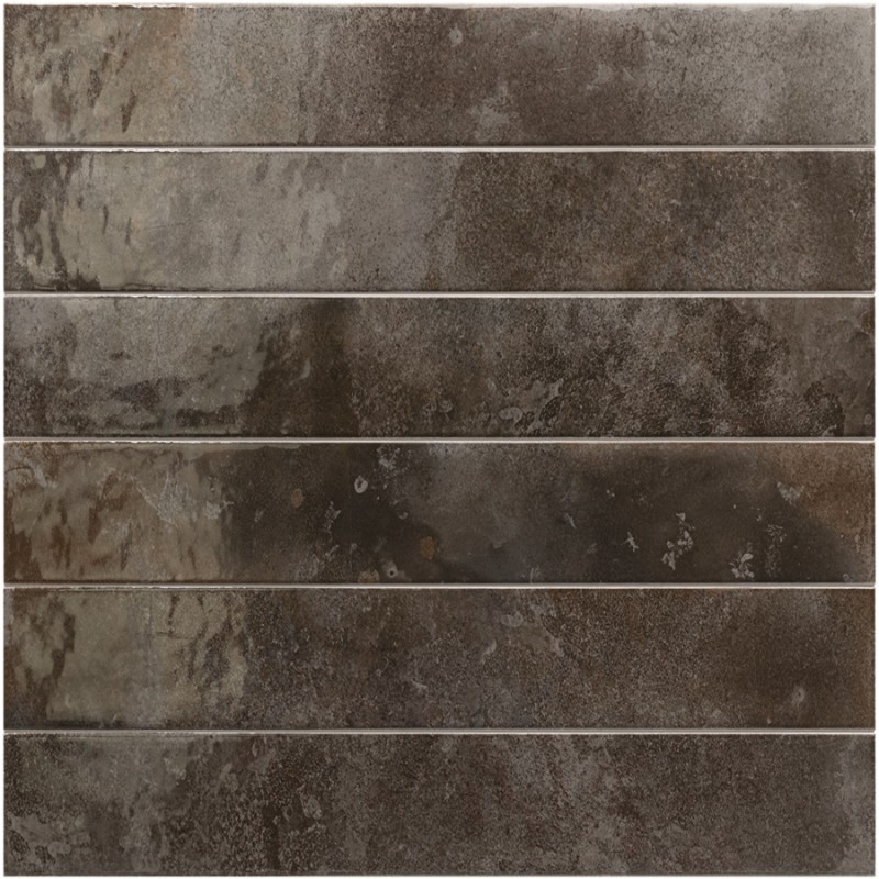 Echantillon - echantillon carrelage imitation zellige 5x40 cm BALI BLACK