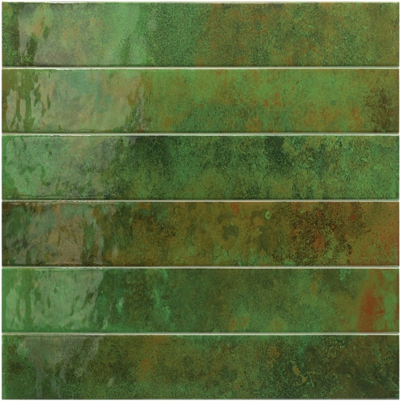 Echantillon - echantillon carrelage imitation zellige 5x40 cm BALI GREEN