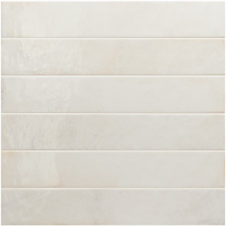 Echantillon - echantillon carrelage imitation zellige 5x40 cm BALI WHITE