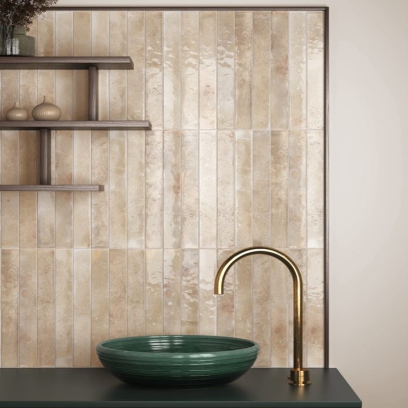 Zellige - carrelage effet zellige 5x40 cm BALI ALMOND