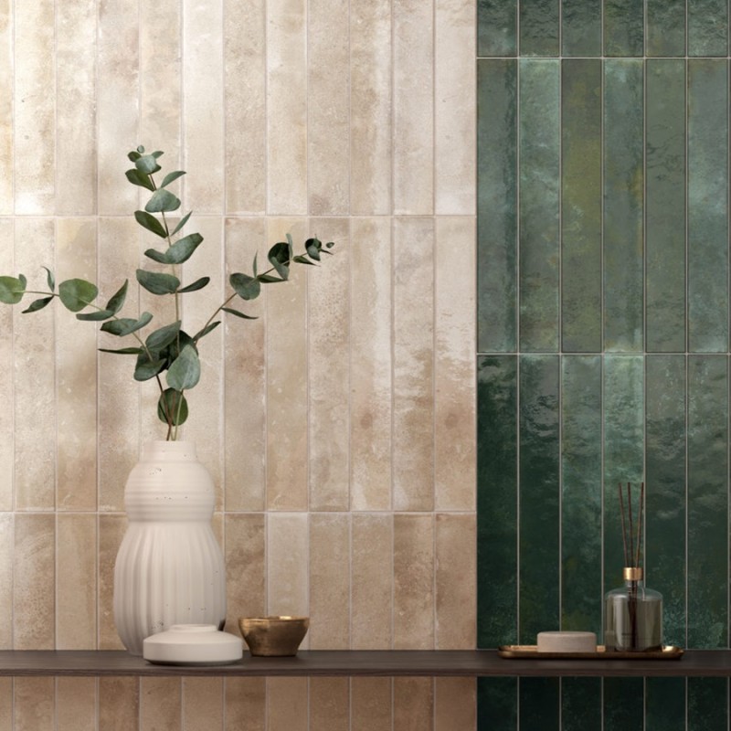 Zellige - carrelage effet zellige 5x40 cm BALI ALMOND