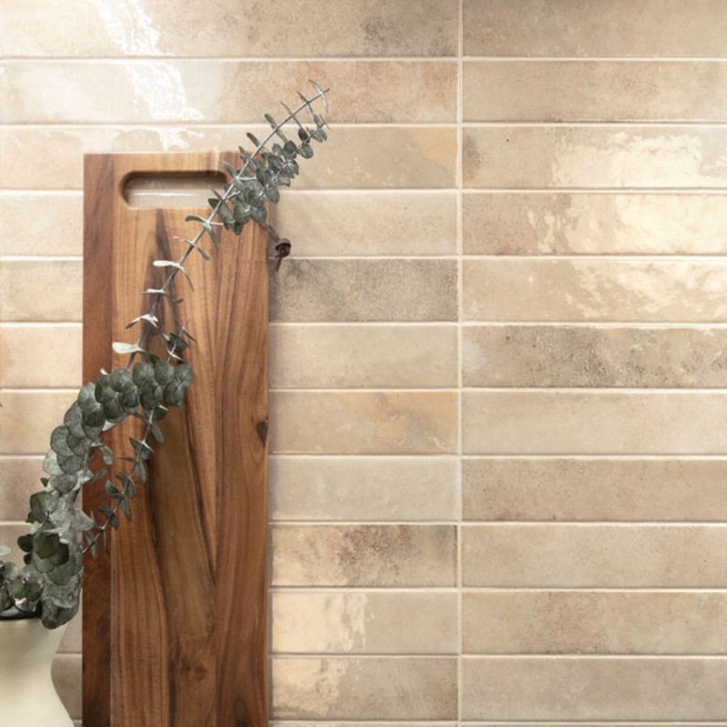 Zellige - carrelage effet zellige 5x40 cm BALI ALMOND