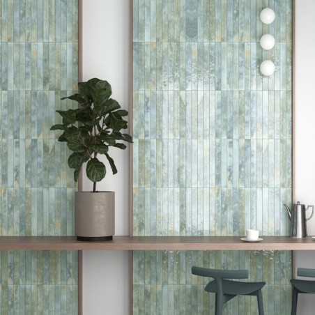 Zellige - carrelage effet zellige 5x40 cm BALI AQUA