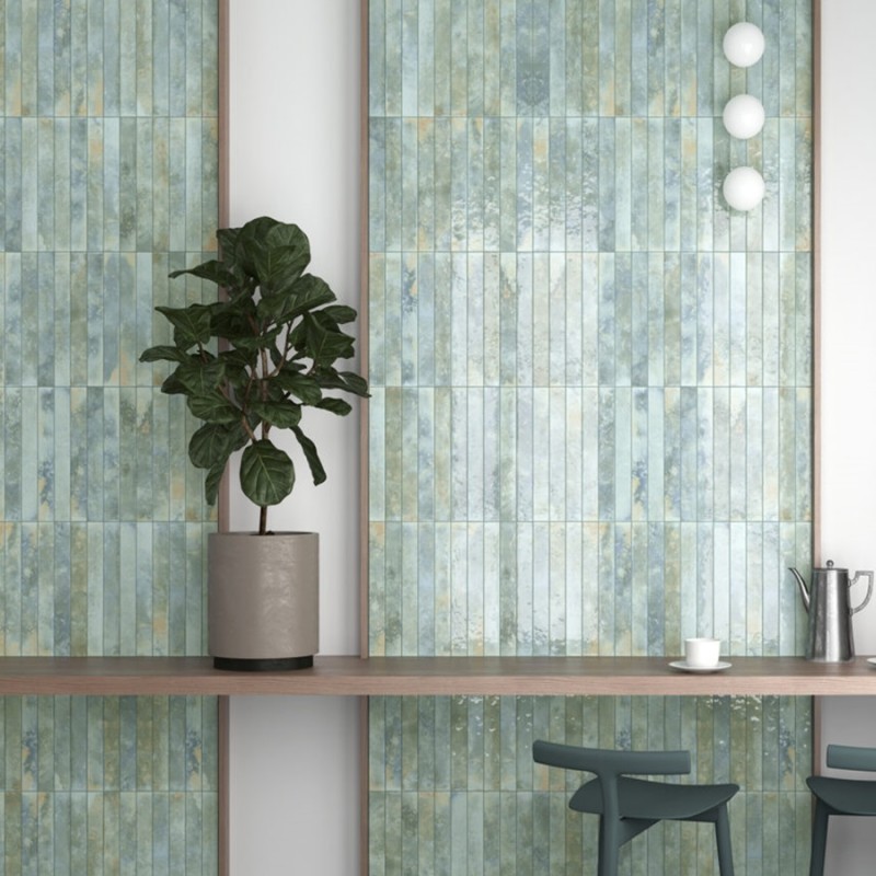 Zellige - carrelage effet zellige 5x40 cm BALI AQUA