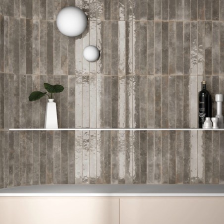 Zellige - carrelage effet zellige 5x40 cm BALI DARK PEARL