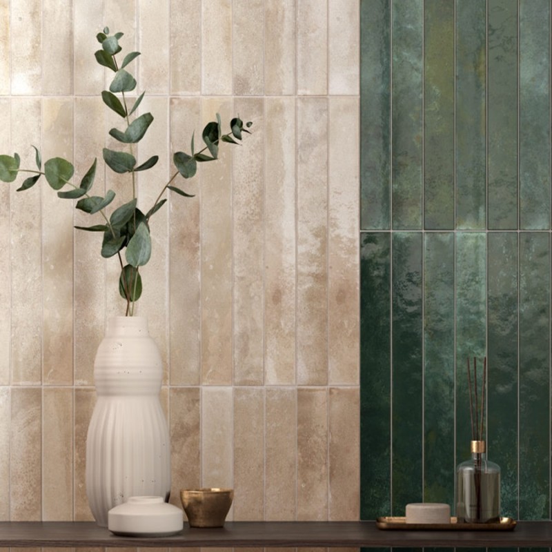 Zellige - carrelage effet zellige 5x40 cm BALI ISLE OF PINE