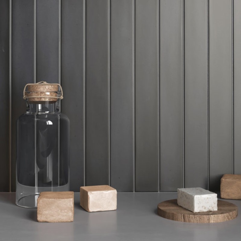 Zellige - carrelage effet zellige 5x40 cm MASSIMO BLACK