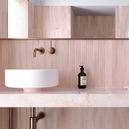 Zellige - carrelage effet zellige 5x40 cm MASSIMO PINK SAND