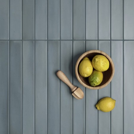 Zellige - carrelage effet zellige 5x40 cm MASSIMO SMOKE BLUE