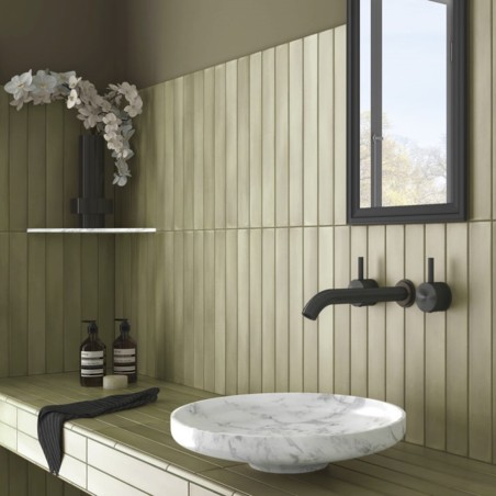 Zellige - carrelage effet zellige 5x40 cm MASSIMO VERDE ANTIQUE