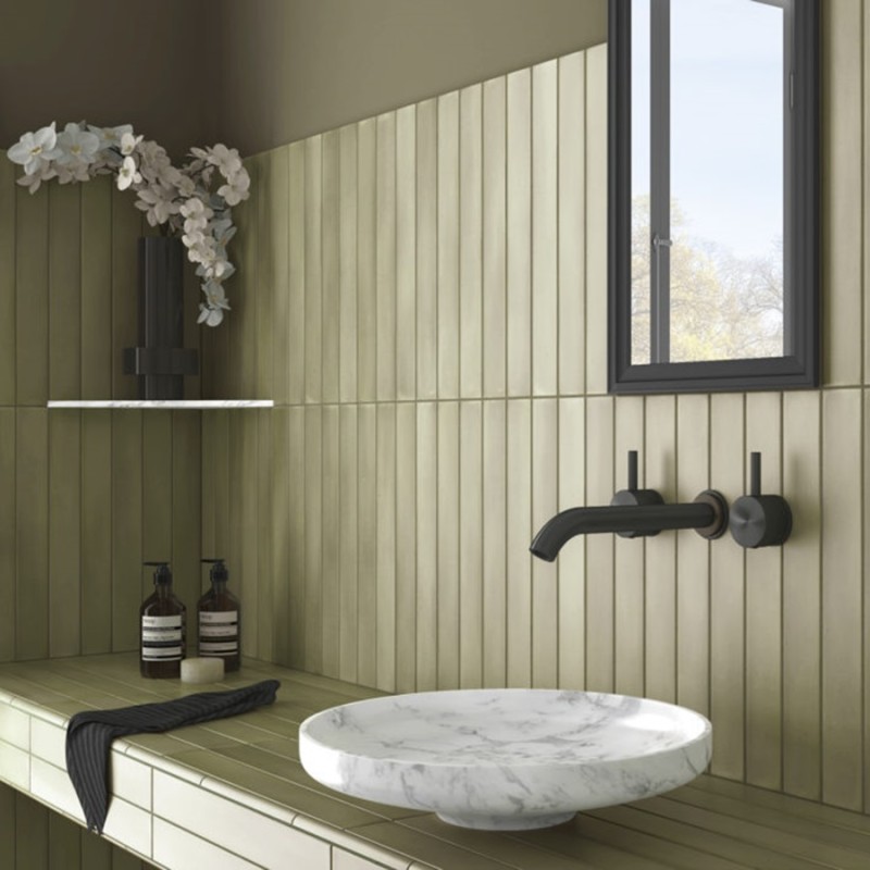 Zellige - carrelage effet zellige 5x40 cm MASSIMO VERDE ANTIQUE